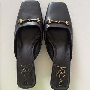 Sam Edelman Ollie Square Toe Bit Mule Black